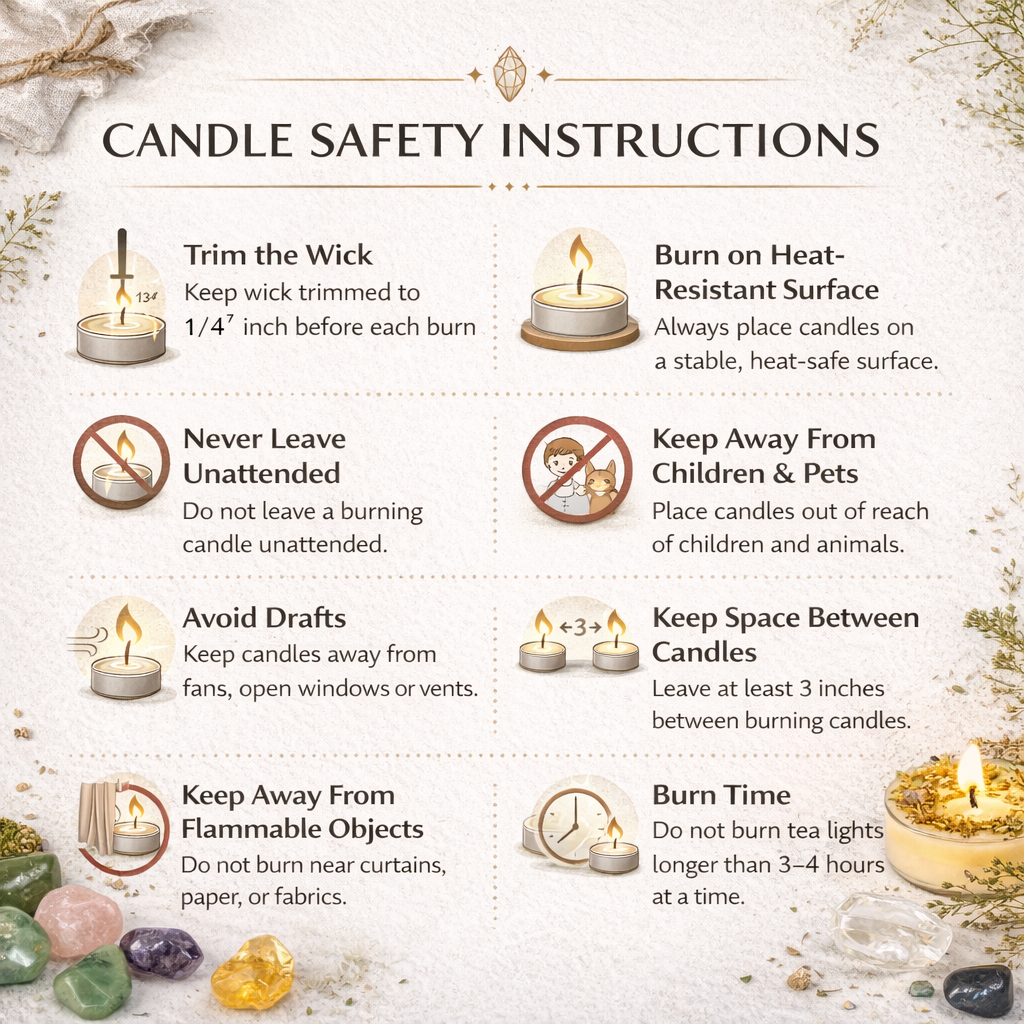 7 Day Intention Candle Set with Crystals